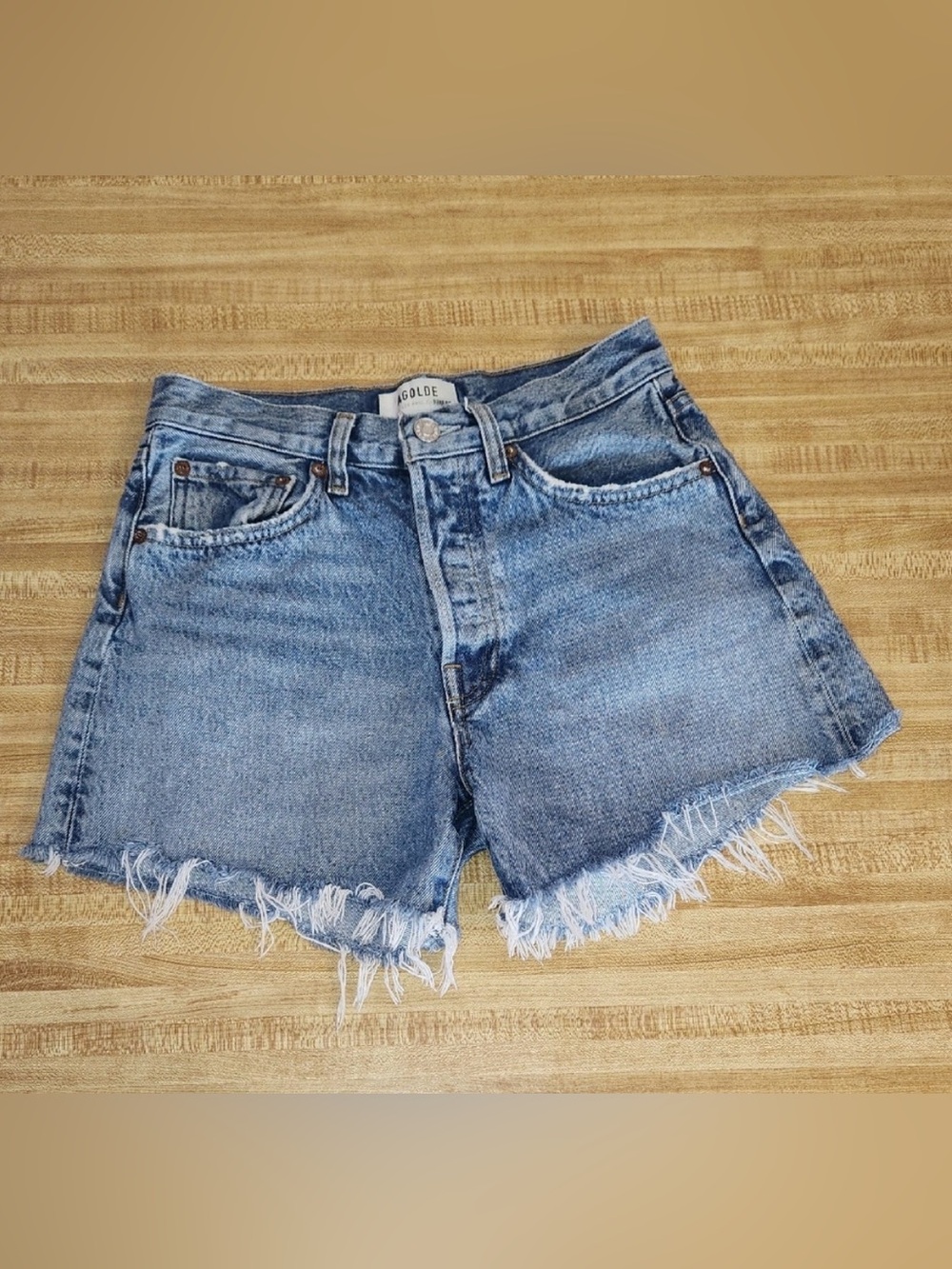 Agolde Parker long Jean Shorts, Size 24